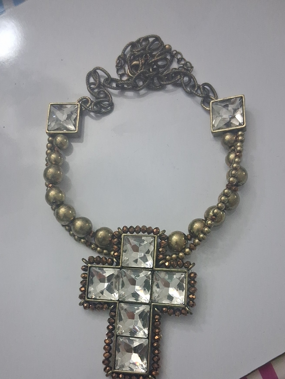 Crystal Cross Pendant Necklace